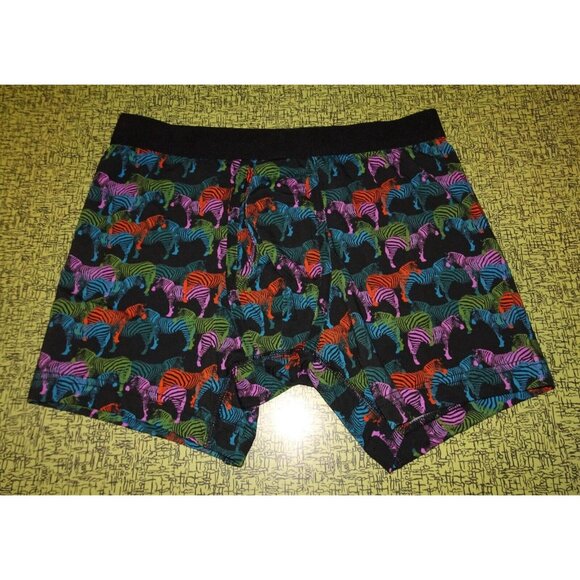Vintage Zebra Pattern Boxer Briefs M crotch flap boxers men's underwear - Picture 6 of 10